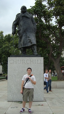 Me and Churchill, we hang.